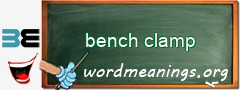 WordMeaning blackboard for bench clamp